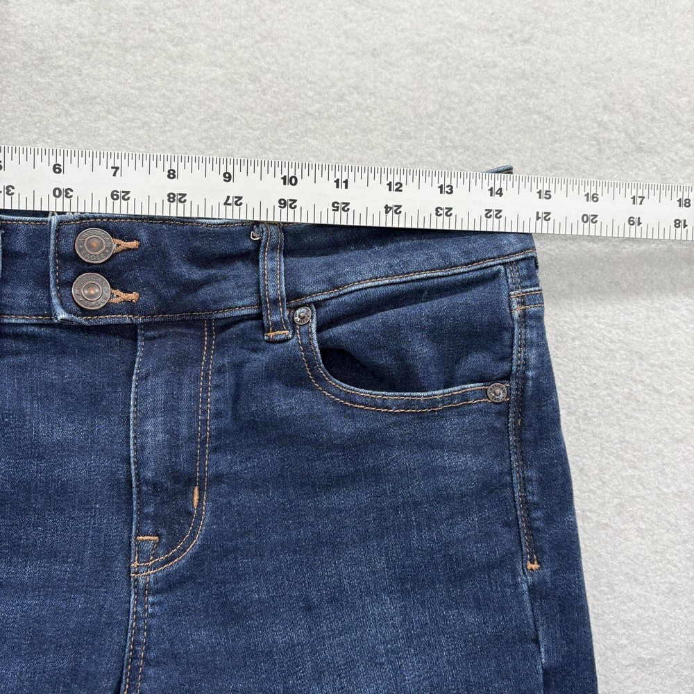 American Eagle Kick Boot Jeans Womens 8 Blue Medium Wash Mid Rise Stretch Denim - Picture 6 of 12